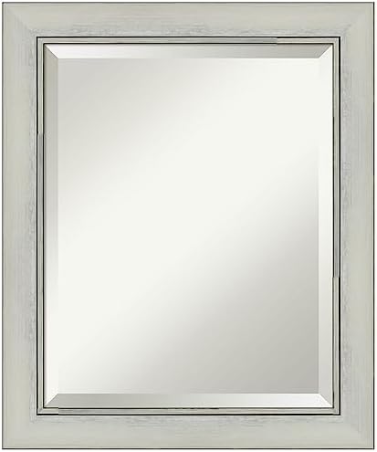 Amanti Art Silver Bathroom Mirror 24x20 Flair Frame