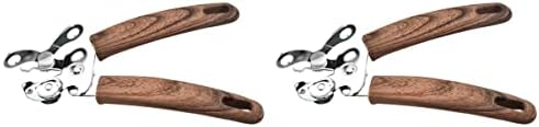 2pcs Stainless Steel Can Opener with Rotating Cutting Wheel