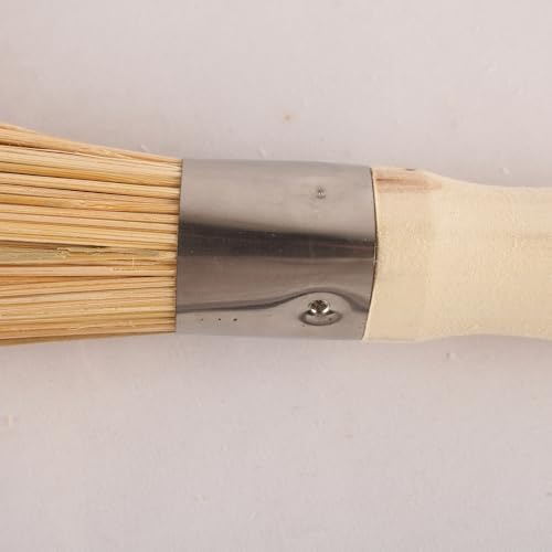4Pack Bamboo Scrub Brush with Wooden Handle for Pans Dishes and Sink