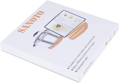 SANOTO Ash Wood Tablet Holder for iPad iPhone 1