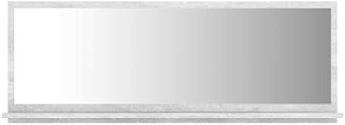 Bathroom Mirror Concrete Gray 394x146 Wall Mounted