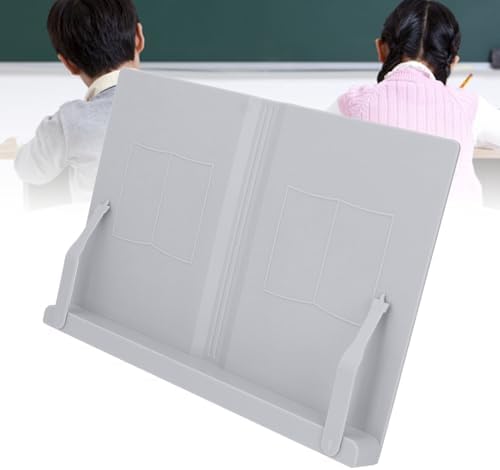 Adjustable Book Stand with Elastic Clips for Reading