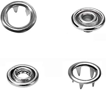 Set of 100 95mm Silver Press Studs - Non-Rusting Nickle Free