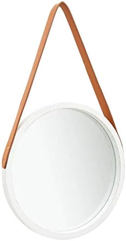 Retro Wall Mirror with Strap - 157 White