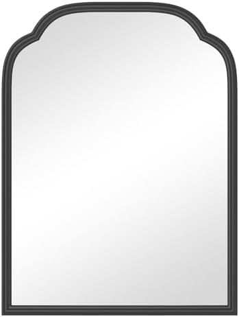 Ferytange 18x24 Inch Black Wall Mirror with Metal Frame 1