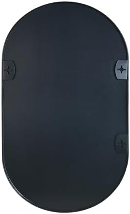 20 x 28 Inch Oval Wall Mirror with Black Frame