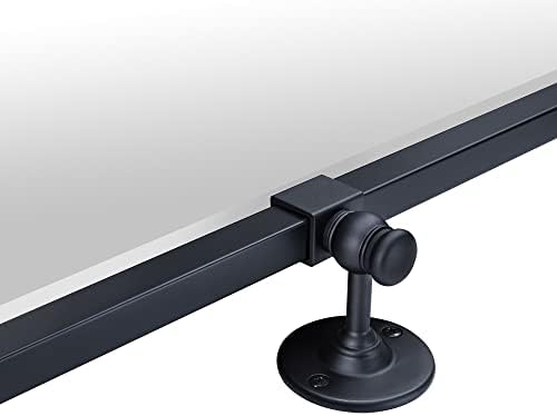 TEHOME 20x30 Pivot Tilting Wall Mirror Black Metal Frame