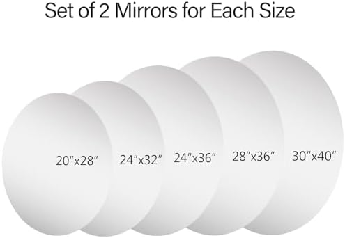 Chende 2 Packs 24x36 Bathroom Mirrors with Polished Edges