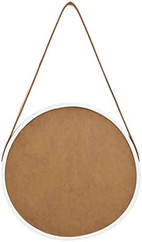 YUHI-HQYD 157 Round White Mirror with Strap