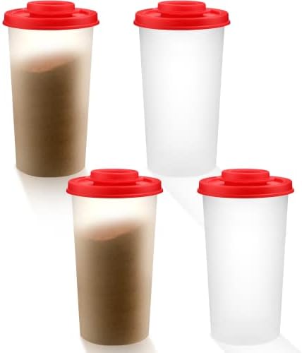 Honeydak 4 Pcs Salt Pepper Shakers Set with Lids