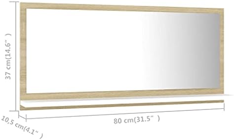 Wall Mounted Acrylic Mirror with Open Shelf for Bathroom Vanity