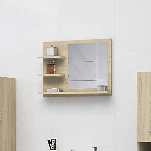 vidaXL Wall Mounted Bathroom Mirror Cabinet with Glossy Finish