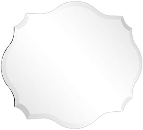Empire Art Direct Frameless Wall Mirror 24x32 Scalloped Beveled
