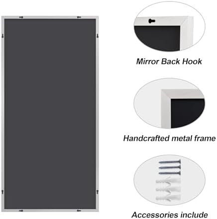 COFENY Silver Wall Mirror 30x60 Inch Rectangle