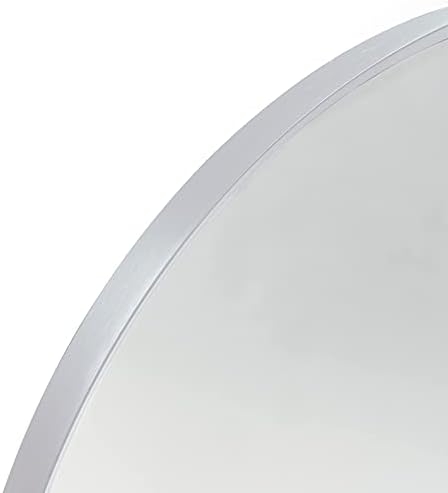 AYJOIR 24 x 36 Arch Bathroom Mirror with Silver Metal Frame