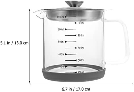 Hemoton Glass Oil Separator with Long Handle