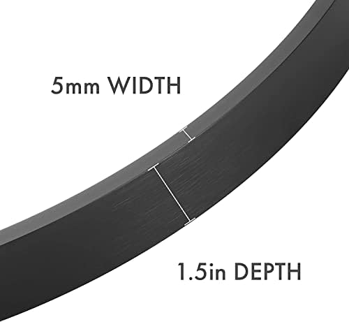 SHERBECK 24 Inch Round Black Mirror for Bathroom and Living Room