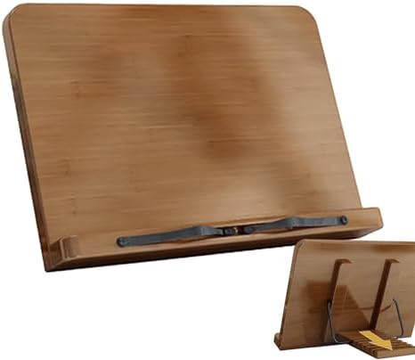 Adjustable Book Holder Tray for Desk Cooking and Reading