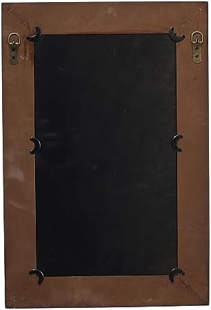 Sintosin Rustic Wooden Frame Wall Mirror 16x24 Inch