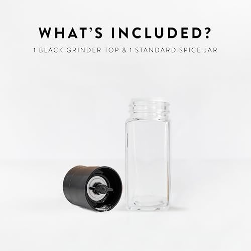 Glass Spice Jar with Grinder Lid 4oz 1