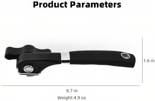 Safe Cut Manual Can Opener with Smooth Edge - Black