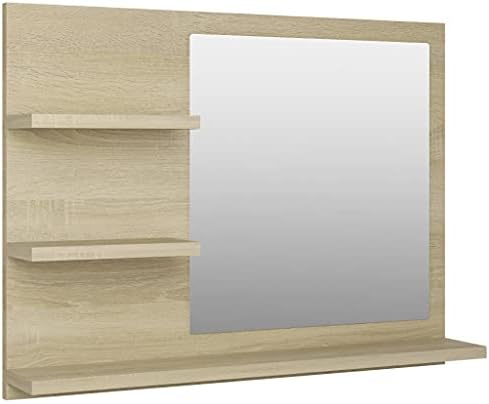 vidaXL Wall Mounted Bathroom Mirror Cabinet with Glossy Finish