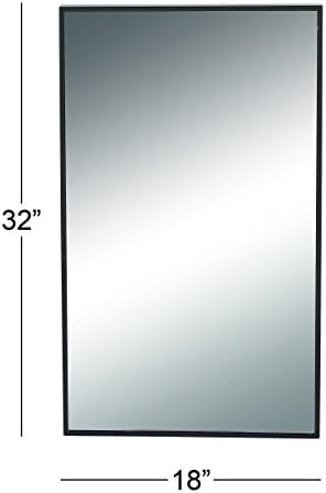 Deco 79 Minimalistic Black Wall Mirror 18x32