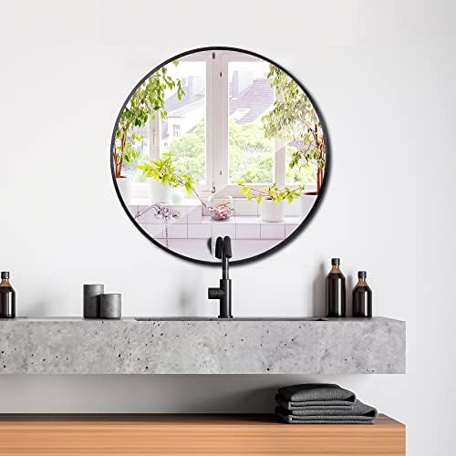 Smartxchoices 30 Inch Round Mirror with Metal Frame