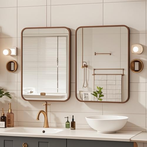 Modern 20x30 Black Rectangle Vanity Mirror