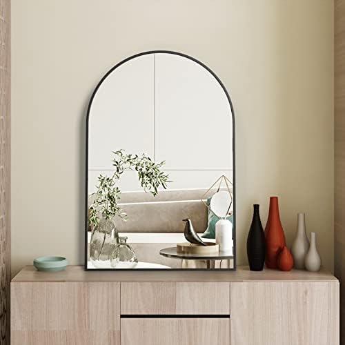 Biyatuos Arched Wall Mirror 36x24 Black 1