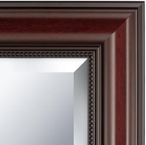 Head West Deep Cherry Beveled Wall Vanity Mirror 28x34