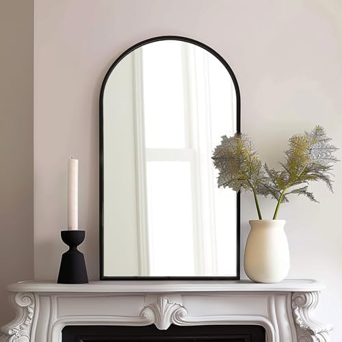 Arch Black Mirror 42x24 Wall Mount Bathroom Vanity Decor