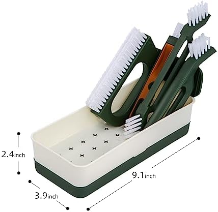 Yeyinzl 7-in-1 Gap Detail Brush Set Green