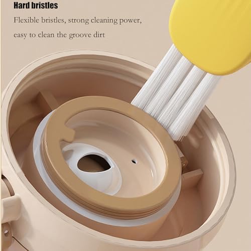 3 in 1 Cup Lid Cleaning Brush Set with Hook and Interchangeable Heads