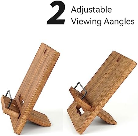 Qiang Ni Wood Cookbook Stand with Adjustable Design