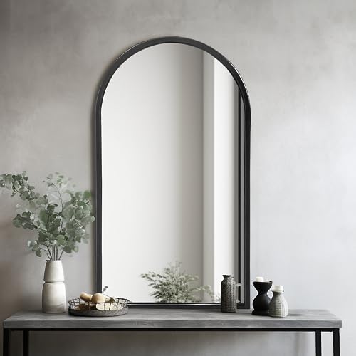 Arch Black Mirror 42x24 Wall Mount Bathroom Vanity Decor