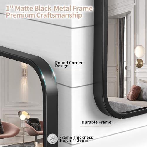 Livaedge Black Rectangle Vanity Mirror 22x30 Over Sink