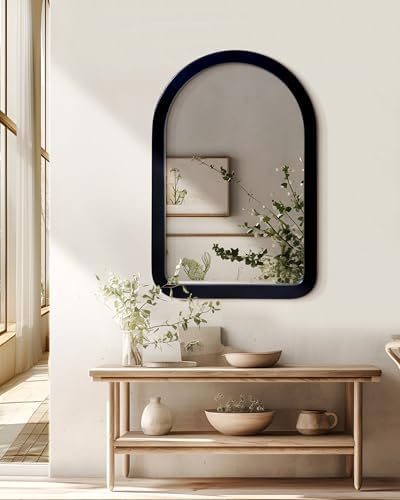 CULER Black Arched Wall Mirror 24 x 36 Inch