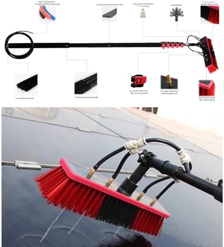 Handheld Window Groove Cleaning Tool with 4 Nozzle Brush Head