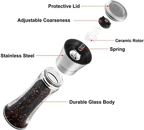 Dongming Salt Pepper Grinder Set of 2 1