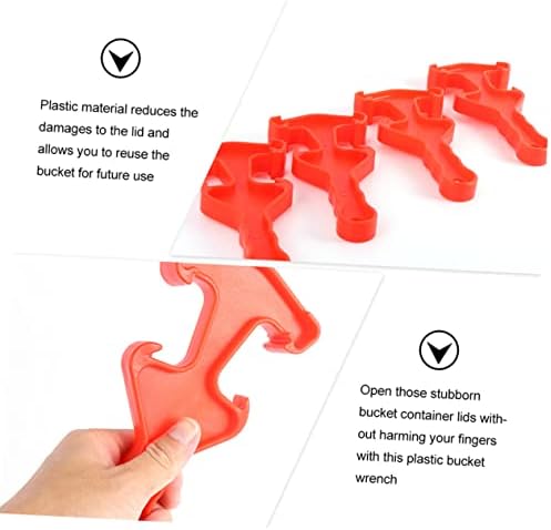 6PCs Plastic Can Lid Opener Organizer with Hooks and Red Mat