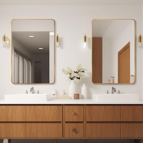 SILD Gold Rectangle Wall Mirror 30 x 40 inch