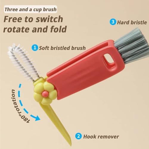 3 in 1 Cup Lid Cleaning Brush Set 3 Pack