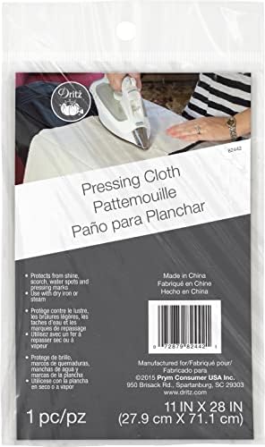Dritz Pressing Cloth for Quilting 11 x 28 White