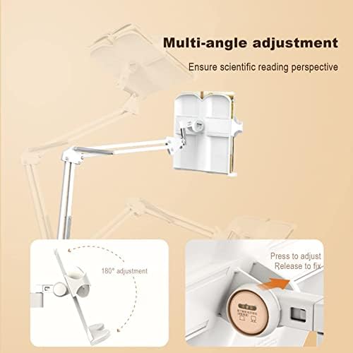 Adjustable Floor Book Stand for Kitchen and Bed Use