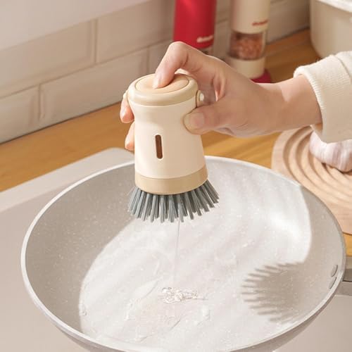 Soap Dispenser Dish Brush - Multifunctional Liquid Pot Brush for Stoves and Sinks