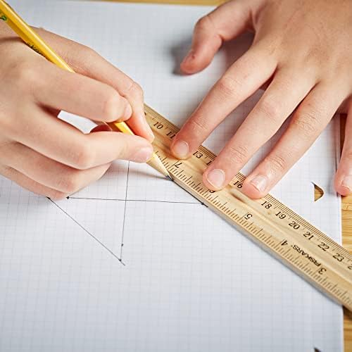 Fiskars 12 Inch Wood Ruler for Kids and Students