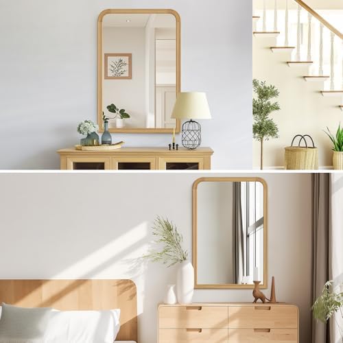 HOMECOOKIN 24x36 Wood Framed Wall Mirror