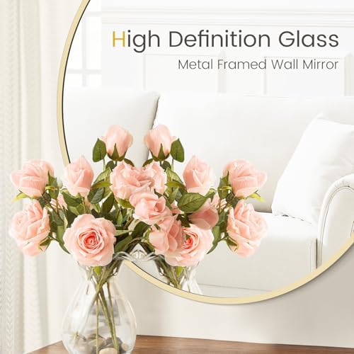 HOMECOOKIN 20 Inch Gold Circle Wall Mirror