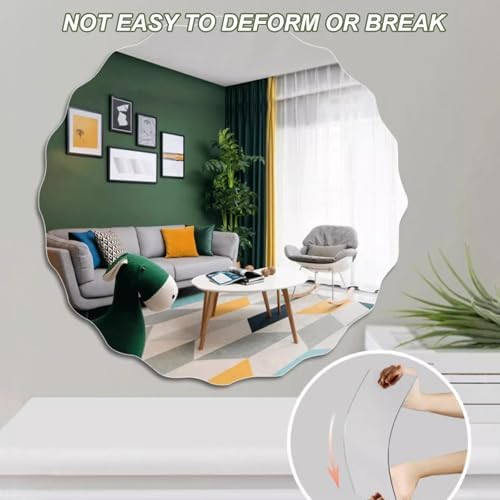 Sunflower Wall Mirror for Bathroom 20cm Clear Decorative